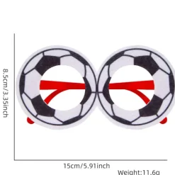 Overdimensionerede Fodboldfestbriller, Fodboldtema Nyhedsbriller til Kampdag, VM-fan Kostumebriller til Festdekorationer