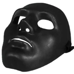 3-Pack Black Mask - Dekorer farve - Halloween Party Masked sort