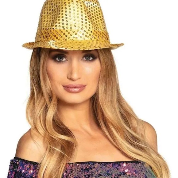 Paillet hat, unisex, diskoudstyr, diskotilbehør, karneval, kostume, temafest, temafest