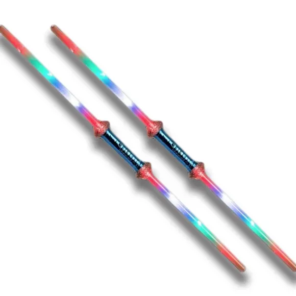 2-pak - Dobbelt Lasersværd / Sværd med Laser - 75 cm multifarve multifärg