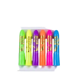 6-pak Glow In Dark Ansigtsmaling Uv Neon Ansigtsmaling Crayon Pen