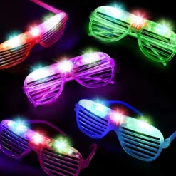 10-pak Glow Stick Briller Bulk Party Sæt, LED Briller, Selvlysende Festartikler, Festsolbriller, Festgaver, Tilfældige Farver