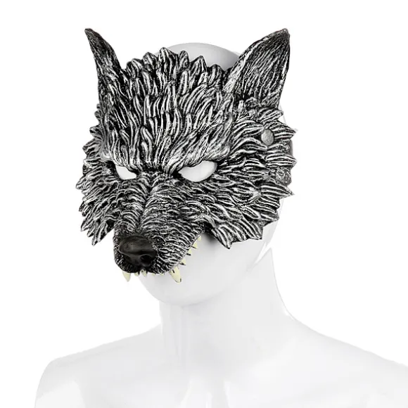 1-pak Guld Opgraderet RP Ulvemaske Halloween Karneval Blød RP Skummende 3D Realistisk Kostume Rekvisitter Ulvemaske
