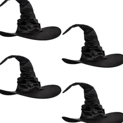 4-pak Halloween Heksehat Stor Troldmandshat til Halloween Fest Dekoration Cosplay Kostume Tilbehør