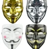 4-pak Halloween V for Vendetta Maskesæt, Anonyme masker, Fest, World Book Week, Halloween Kit
