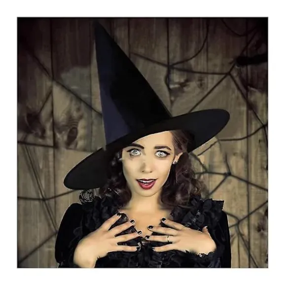 10-pak Häksehatte Halloween Sort Heks Hængende Hat Sort Hat Heksehat Halloween Julefest