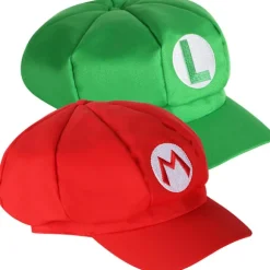 2-pak Mario og Luigi Hat rød og grøn Videospil Tema Caps