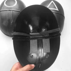2-pakke - Squid Game Maske / Ansigtsmaske - Cosplay Sort Firkant Sort{FY} Black Square