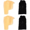 4-pakke makeup latex skaldede hætter mesh hårnet paryk hætter til cosplay performance (18X17X0.1CM, som vist på billedet)