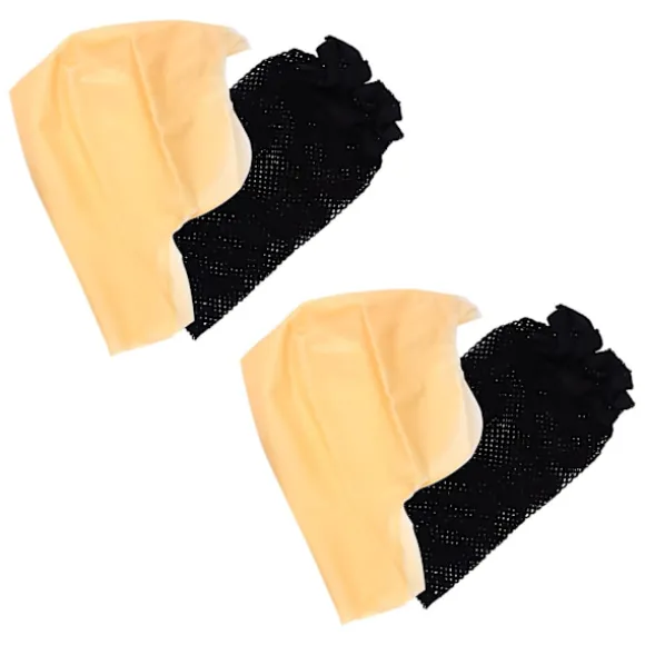 4-pakke makeup latex skaldede hætter mesh hårnet paryk hætter til cosplay performance (18X17X0.1CM, som vist på billedet)