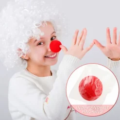 Pakke med 12 Røde Skumklovnenæser, Sjove Cosplay-næser til Komiske Kostumer
