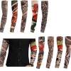 Pakke med 9 tatoveringsærmer Tatoveringsarmstrømpe Armtatoveringsstrømpe Unisex Nylon Midlertidige tatoveringer Arm Tilfældig stil