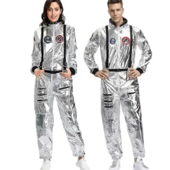 Par Astronaut Jumpsuit Uniform Karneval Halloween Cosplay Fest Rumkostume Rollespil Fancy Dress Up-G Men XL