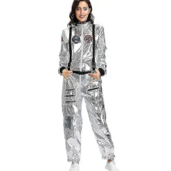 Par Astronaut Jumpsuit Uniform Karneval Halloween Cosplay Fest Rumkostume Rollespil Fancy Dress Up-G Men XL