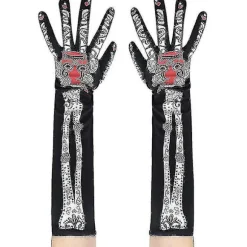 Par Dekorative Halloweenhandsker Simuleringsdødningehovedhandsker Halloweenpartyhandsker Beklædningstilbehør