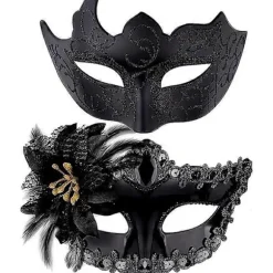 Par Venetiansk Maske Maskebal Maske Kvinde Blonde Venetiansk Maske til Kvinde Mand Maskebal-Perfekt