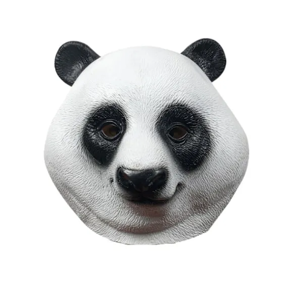 Party Halloween Kostume Party Panda Dyrehoved Latex Maske