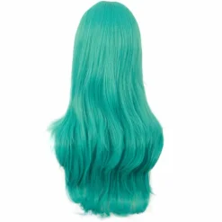 Paryk Anime lang krøllet paryk 70CM (Teal Grøn)