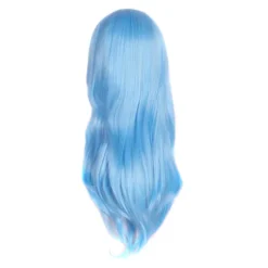 Paryk Anime lang krøllet paryk 70CM (himmelblå)