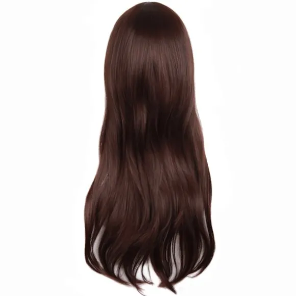 Paryk Anime lang krøllet paryk 70CM (Mørkebrun)