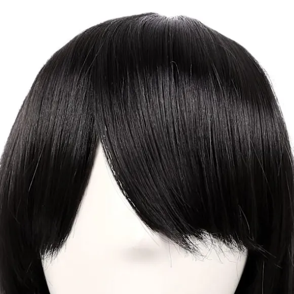 Paryk Anime lang krøllet paryk 70CM (sort)