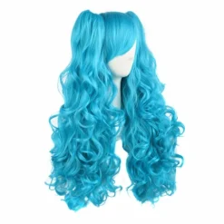 Paryk Lolita dobbelt hestehale paryk himmelblå