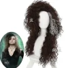 Paryk til Bellatrix Lestrange, Lang Brun Blandet Bølget, Varmebestandig Cosplay Kostume Paryk + Parykhætte-FS-