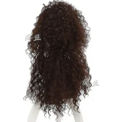 Paryk til Bellatrix Lestrange, Lang Brun Blandet Bølget, Varmebestandig Cosplay Kostume Paryk + Parykhætte-FS-