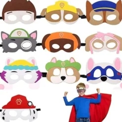 Paw Patrol Hunde Legetøj, Filt Maske, Børne Dyremaske, Hvalpe Festmasker