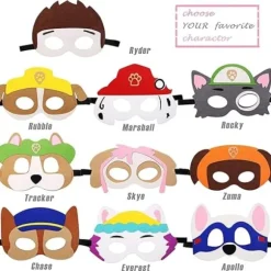 Paw Patrol Hunde Legetøj, Filt Maske, Børne Dyremaske, Hvalpe Festmasker