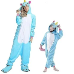 Pegasus Tøj Enhjørning Pyjamasdragt Kigurumi Jumpsuit Blå Blue 105