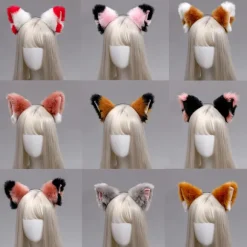Pelsdyr Katteører Pandebånd Kat Hovedbeklædning Halloween Cosplay