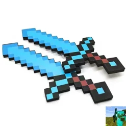 Perfekt Minecraft diamant sværd animationsrekvisit sværd legetøjsmodel 1 stk - Perfekt gu Golden Sword