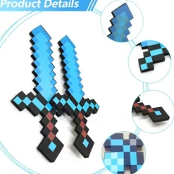 Perfekt Minecraft diamant sværd animationsrekvisit sværd legetøjsmodel 1 stk - Perfekt gu Golden Sword