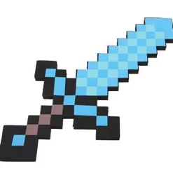 Perfekt Minecraft diamant sværd animationsrekvisit sværd legetøjsmodel 1 stk - Perfekt Blå