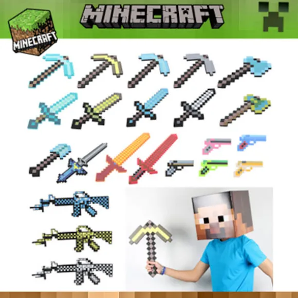Perfekt Minecraft diamant sværd animationsrekvisit sværd legetøjsmodel 1 stk - Perfekt gu Golden Sword