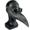 Pestdoktor Maske Kostume Fuglemaske PU Læder Steampunk Sort