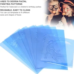 PET Ansigtmalingsskabelon Genanvendelige Ansigtsmalingsstencils til Halloween Julefest