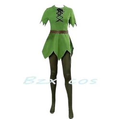 Peter Pan Cosplay Anime Kostume Grøn Elveruniform Kjoler Drenge Piger Halloween Karneval Kostume Fancy Dress Suit Mænd -a XXL Men