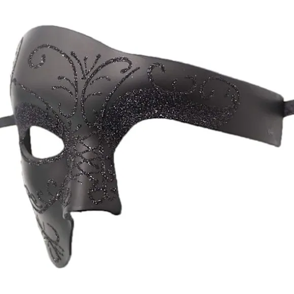 Phantom of The Opera Maskerade Maske Halvt Ansigt Venetiansk Mardi Gras Festmaske