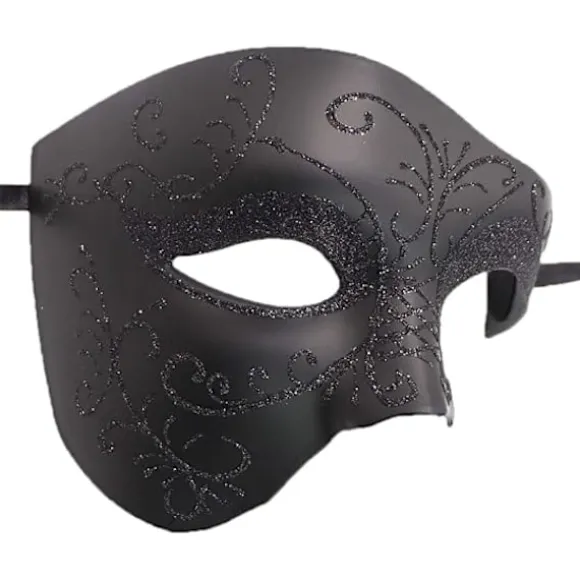 Phantom of The Opera Maskerade Maske Halvt Ansigt Venetiansk Mardi Gras Festmaske