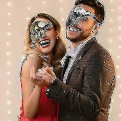 Phantom of The Opera Vintage Maske til Teaterkostume silver2