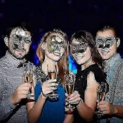 Phantom of The Opera Vintage Maske til Teaterkostume silver2