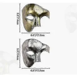 Phantom of The Opera Vintage Maske til Teaterkostume silver1