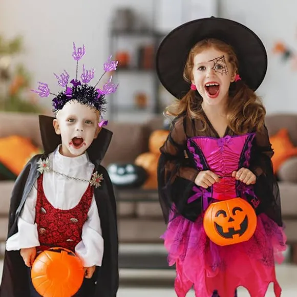Pieces Halloween Hårbøjler, Halloween Hårbøjle, Halloween Hårtilbehør Halloween Festtilbehør til Piger og Kvinder, Halloween Udklædning