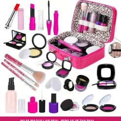 Pigelegetøj Makeupsæt Udklædningslegesæt med Makeuptaske til Fødselsdag og Jul til Børn i alderen 3-12 år. BJ1360 rose red