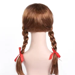 Piger Flettet Anna Paryk Lang Cosplay Syntetiske Parykker til Halloween