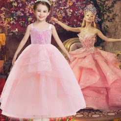 Piger Prinsesse Glinda Kjole Cosplay Kostume Ond Karneval Party Udklædning Kun Garland Pandebånd-FA- Only Garland Headband One Size