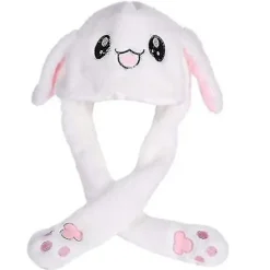 Pikachu Hat Kaninøre Bevægende Hoppende Hat Sjov Kanin Plys Hat Hætte V1
