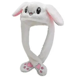 Pikachu Hat Kaninøre Bevægende Hoppende Hat Sjov Kanin Plys Hat Hætte V1